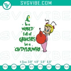 Christmas Embroidery Designs, Embroidery Designs, In A World Full Of Grinches 10