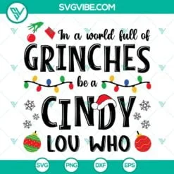 Christmas, SVG Files, In A World Full Of Grinches Be A Griswold SVG Files, 3