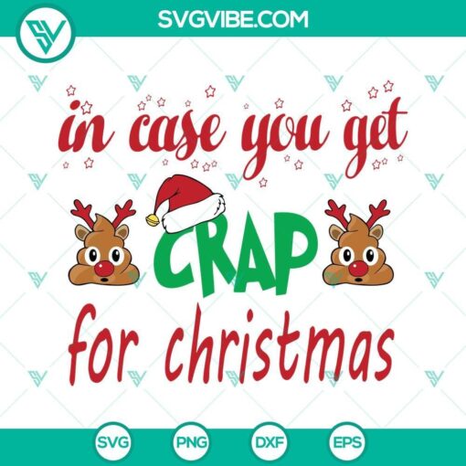 in case you get crap for christmas svg christmas toilet paper svg 4 mockup