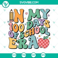 Disney, School, SVG Files, Stitch 100th Day Of School SVG Image PNG EPS DXF 3