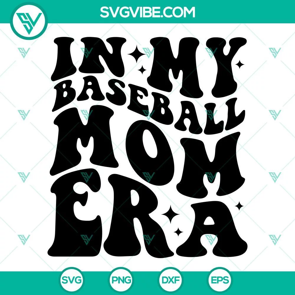 Baseball, Sports, SVG Files, In My Baseball Mom Era SVG Image, Baseball Mom SVG 1