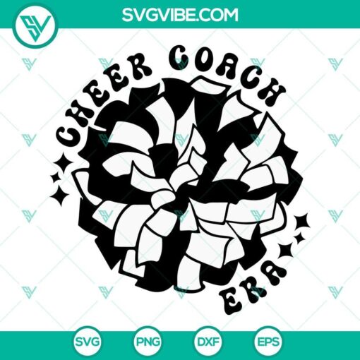 in my cheer coach era svg pom pom cheer coach svg cheer smile face lightning svg cheer coach svg 5 mockup