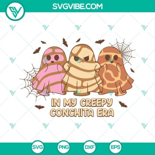 in my creepy conchita era ghost svg mexican ghost halloween svg cute ghost concha svg 5 mockup