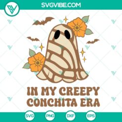 Halloween, SVG Files, In My Creepy Conchita Era Ghost SVG Download, Mexican 7