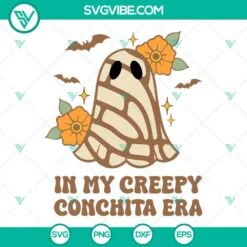 Halloween, SVG Files, Conchas And Cucuys SVG Files, Mexican Ghost Halloween SVG 4