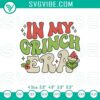 Funny Grinch embroidery design file featuring Grinch in his era, ideal for Christmas crafts, sweater, or holiday decorations.