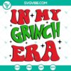 Grinch Movies Christmas SVG File with festive design elements perfect for holiday crafting projects.