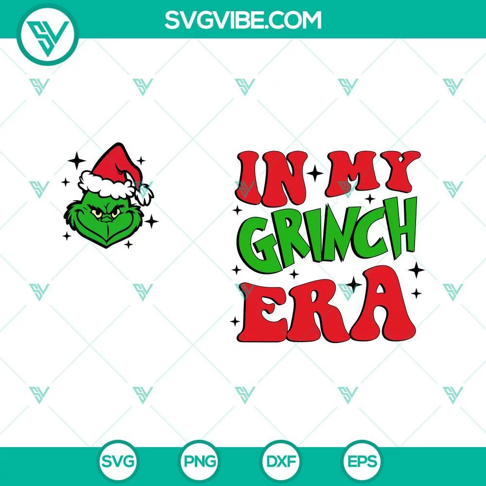 Christmas, SVG Files, In My Grinch Era SVG File, Grinch Movies Christmas SVG 3