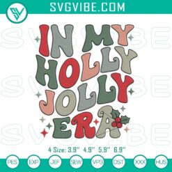 Christmas Embroidery Designs, Embroidery Designs, In My Holly Jolly Era 8