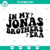 Jonas Brothers SVG image representing five albums in vibrant colors and retro style. Ideal for fans of the Jonas Brothers band.