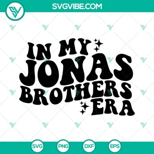 in my jonas brothers era svg jonas brothers svg five albums one night svg cricut files 10 mockup