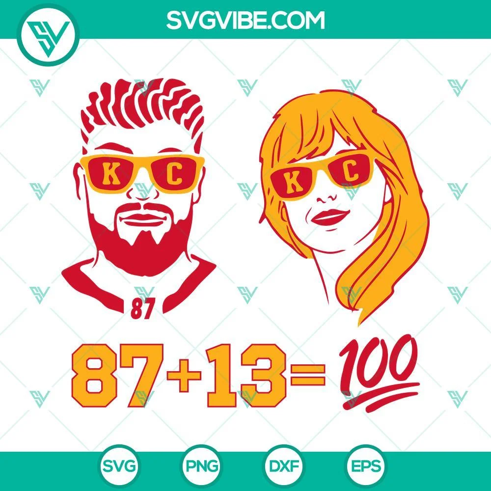 Musics, Sports, SVG Files, In My KC Chiefs Era SVG Image, Travis Kelce & 1