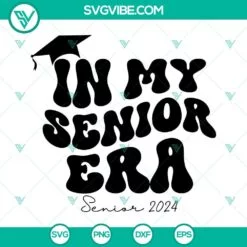 School, SVG Files, Senior 2024 Smiley Pink SVG Images, Graduation SVG Download, 4