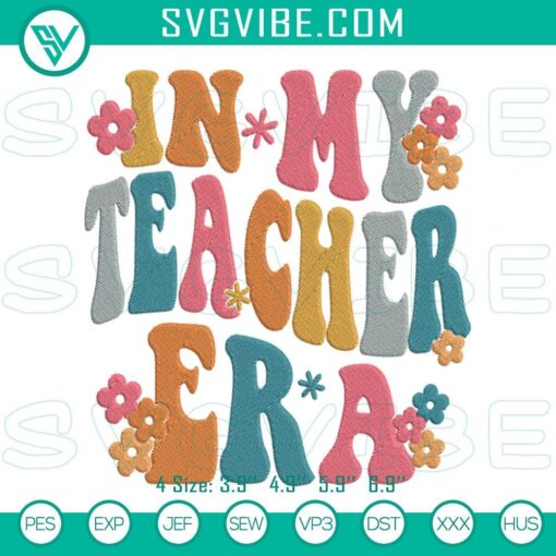 in my teacher era embroidery designs swiftie teacher embroidery files mockup