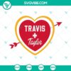 Travis and Taylor Swift themed SVG files featuring Travis Kelce and Taylor Swift for digital creations.
