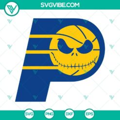 Halloween, Sports, SVG Files, Indiana Pacers Jack Skellington SVG Images PNG 1