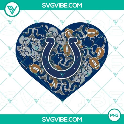 indianapolis colts heart valentine png file designs mockup