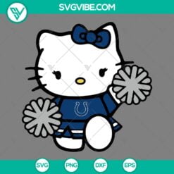 Cartoons, Sports, SVG Files, Denver Broncos Hello Kitty Cheerleader SVG File 4