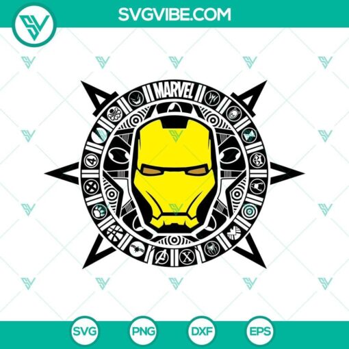 iron man vintage svg avenger marvel svg png dxf eps cricut 3 mockup