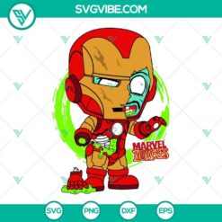 Iron Man Zombie SVG Files, Marvel SVG Image, Marvel Halloween SVG File PNG DXF EPS