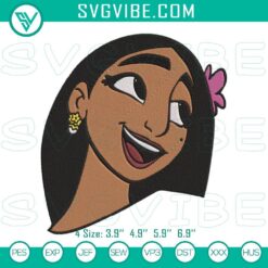 Isabela Madrigal Embroidery Designs, Encanto Movie Character File