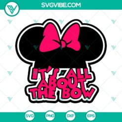 Disney, SVG Files, It’s All About The Bow Minnie Ears SVG Image, Mouse Head 2