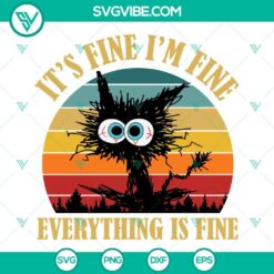 Animals, Cat, SVG Files, Trending, It’s Fine I’m Fine Everything Is Fine 3