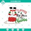 Funny "It's Gonna Be A Full Moon This Christmas" SVG images, perfect for Christmas designs. Full moon surrounded by festive elements.