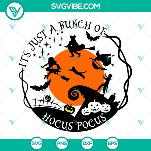 it s just a bunch of hocus pocus svg dxf eps png cricut silhouette vector clipart 10 mockup