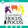 Hocus Pocus SVG download with Halloween SVG files featuring Sanderson sisters, perfect for crafting.