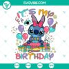 Stitch birthday SVG file featuring Lilo and Stitch characters, perfect for birthday celebrations. Great for DIY projects.