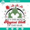 Disney Christmas SVG featuring magical Disney Castle, perfect for holiday crafts. High-quality digital download. Ideal for festive projects.
