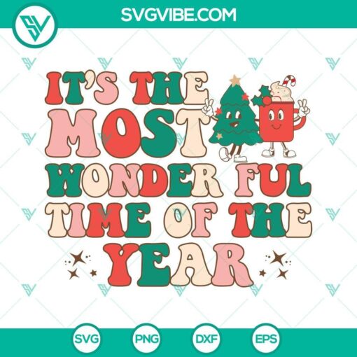 it s the most wonderful time of the year svg christmas quotes svg png dxf eps cut files 5 mockup