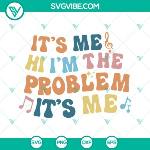 its me hi im the problem its me svg retro music lovers svg anti hero svg taylor swift svg png dxf eps 3 mockup