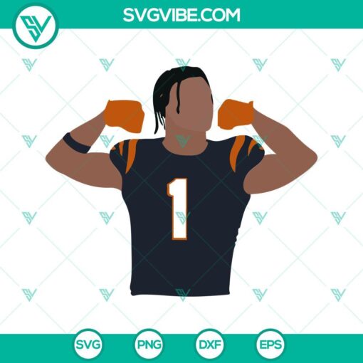 ja marr chase svg cincinnati bengals svg nfl svg 3 mockup