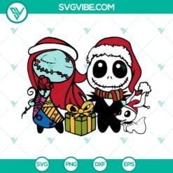 Christmas, SVG Files, Jack And Sally Christmas SVG File, Santa Jack Skellington 5