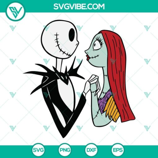 jack and sally nightmare before christmas svg png dxf eps cricut silhouette 2 mockup