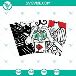 Halloween, Starbucks Cup Wrap, SVG Files, Jack And Sally Starbucks Cup SVG 2