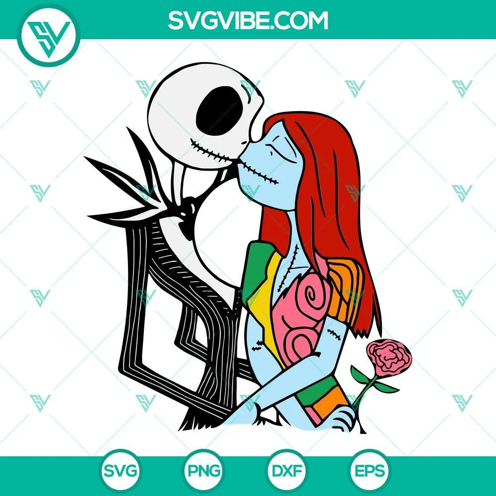 Movies, Starbucks Cup Wrap, SVG Files, Jack And Sally Starbucks Cup SVG File, 1