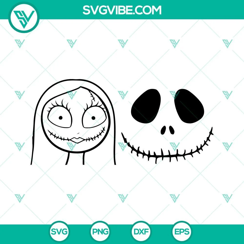 Halloween, SVG Files, Jack And Sally SVG Download, Jack Skellington SVG Images, 1