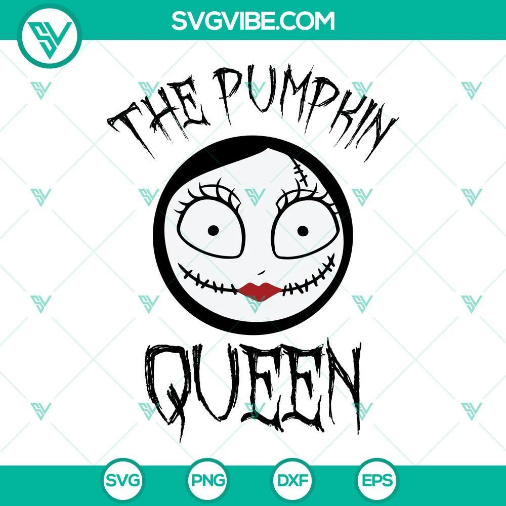 Halloween, Movies, SVG Files, Jack And Sally SVG Images, The Pumpkin Queen And 1