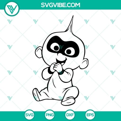 jack jack parr smile svg incredible baby svg disney superhero cartoon png dxf eps 5 mockup