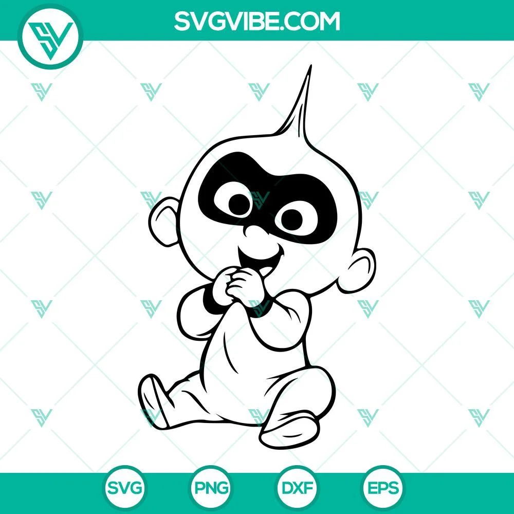 Cartoons, SVG Files, Jack Jack Parr Smile SVG Images, Incredible Baby SVG 1