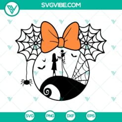 Disney, Halloween, SVG Files, Jack Skellington And Sally Mickey Head SVG File 6