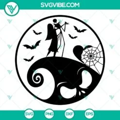 Halloween, SVG Files, Mickey Head Jack And Sally Nightmare Before Christmas SVG 4