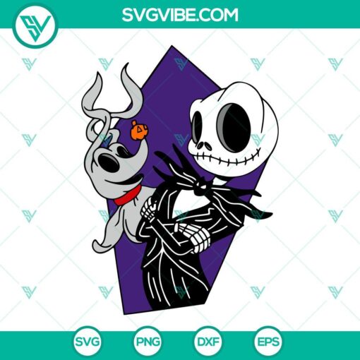 jack skellington and zero svg nightmare before christmas svg halloween svg png dxf eps files 3 mockup