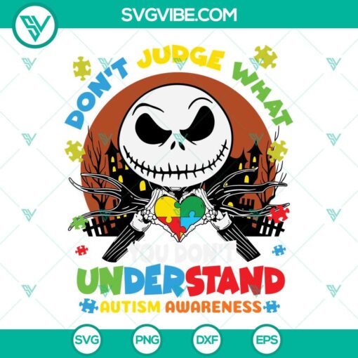 jack skellington autism svg jack skellington dont judge what you dont understand autism awareness svg 5 mockup