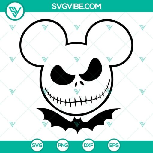 jack skellington face mickey mouse svg disney nightmare before christmas svg disney jack svg 4 mockup