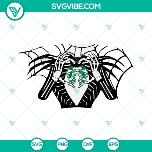 jack skellington full wrap for starbucks cold cup svg digital download for cricut silhouette 3 mockup