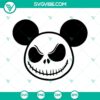 Jack Skellington Mickey Ears SVG featuring Halloween theme. Perfect for digital download and crafting projects.